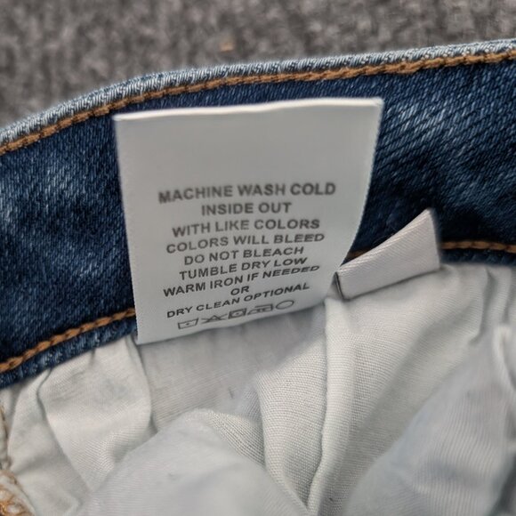 VERVT Altered Jeans Women's 25 Blue Denim Hippy Wide Leg Distressed Frayed READ - Picture 12 of 16